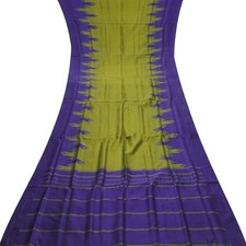 Sari Indien Vert Vintage 100%