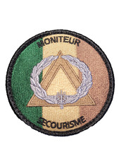 ECUSSON BREVET MONITEUR SECOURISME MILITAIRE ARGENT SCRATCH FRANCE SECOURISTE