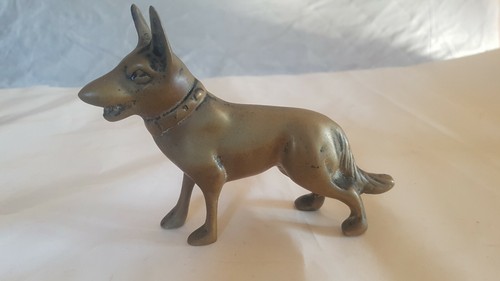 Statuette chien loup laiton - chien,