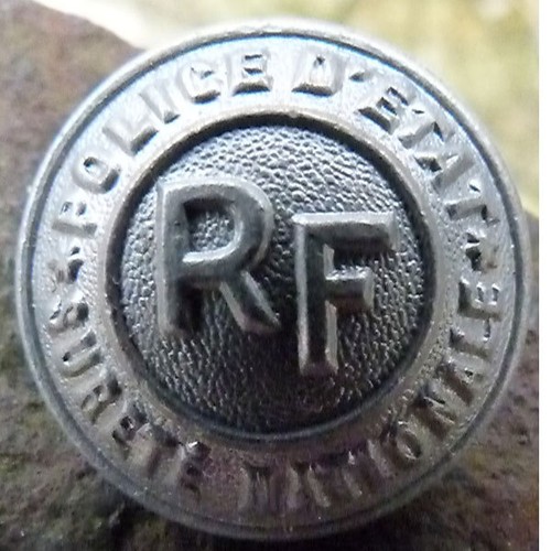 Bouton alu uniforme police - bouton,