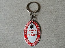 Plaque émaillée bombée LICENCE IV CORSE PORTE CLE debit de boisson bar   email 