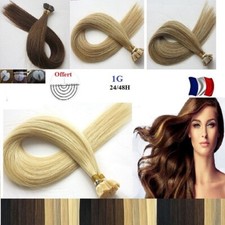 LOT 50 100 150 EXTENSIONS KERATINE A CHAUD 100% NATURELS REMY 49-60-66 cm 1G 48H