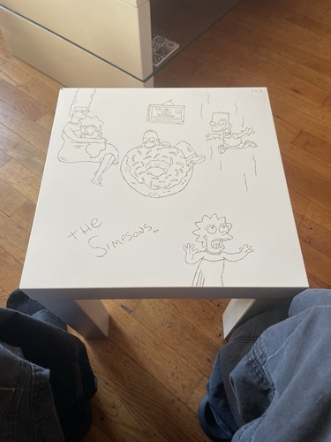 Table personnalisée simpson - table,
