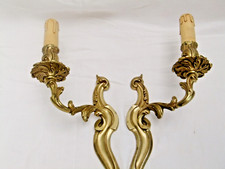 ANCIENNE PAIRE D'APPLIQUE MURALE BRONZE