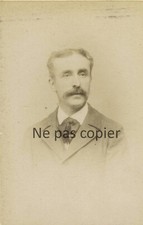Portrait d'HOMME 1897 lavallière CDV par PIERRE PETIT à PARIS
