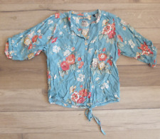 R95th LA-Shirt Taille 128 8 Ans TOP Avec Liens Bleu