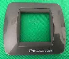 Arnould Bticino Living Plaque Gris Anthracite  2 petits Modules ou 1 Grand NEUF