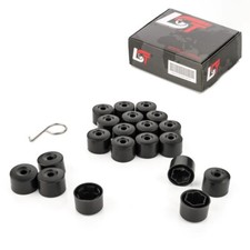 20x Ecrou de Roue Hexagonal Couvercles Antivol 17 MM Noir pour Renault