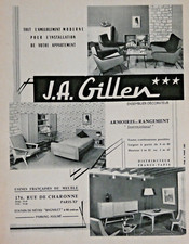 PUBLICITÉ PRESSE 1960 JACQUES A. GILLEN AMEUBLEMENT CANAPES-LIT BANQUETTES-LIT