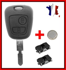 Coque Plip Clé Pour Peugeot 406/406 BREAK/406 COUPE/607/806 + 2 Switchs + Pile 