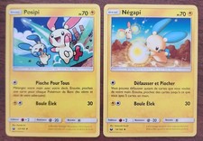 Cartes Pokémon Posipi 53/168 + Négapi 54/168 Tempête Céleste Vf
