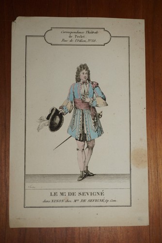 Gravure couleur xix costume - couleur,