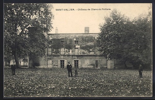 Cpa saint vallier château - cpa,