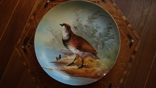 Plat ancien xixe peint main - ancien,