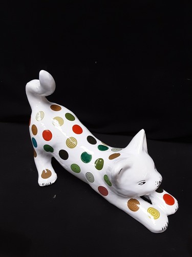 Chat art déco - chat, faience
