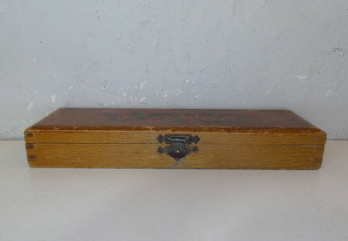 Ancien coffret bois plumier - coffret,