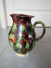 Carafe, pot, broc en terre cuite vernissé savoyard