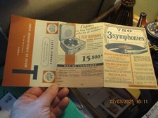 Ancien Electrophone Années 50 Dépliant Publicitaire Hachette