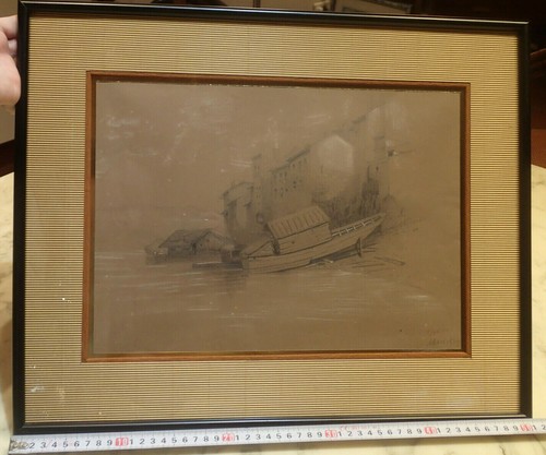 1864 marine savoie lac barque - 1864,