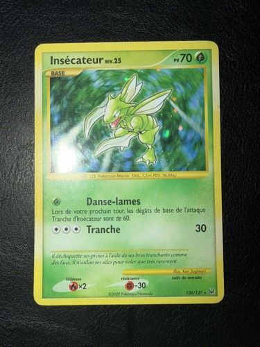 Carte pokemon insécateur - carte,