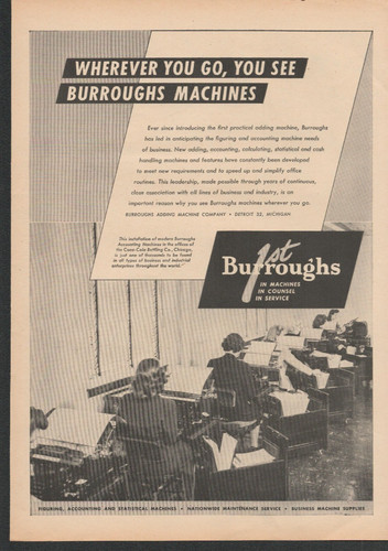 Burroughs adding machine - adding,