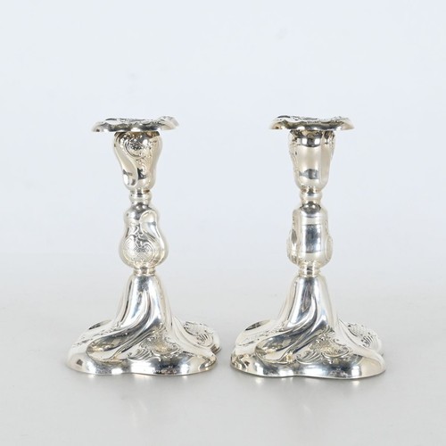 Paire bougeoirs argent - paire,