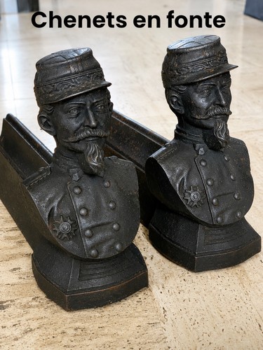 Paire chenets fonte - paire,