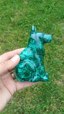 Malachite Forme Chien Pierre