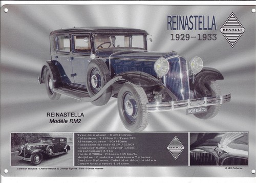 Plaque métal renault - métal,