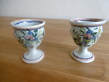 DEUX COQUETIERS FAIENCE GIEN