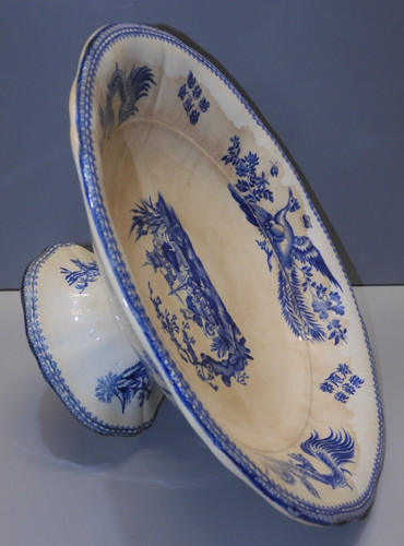 Ancien compotier plat sur - ancien,