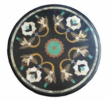 18 " Marbre Coin Table Top Demi Précieux Pierres Incrustation Handmade Décor