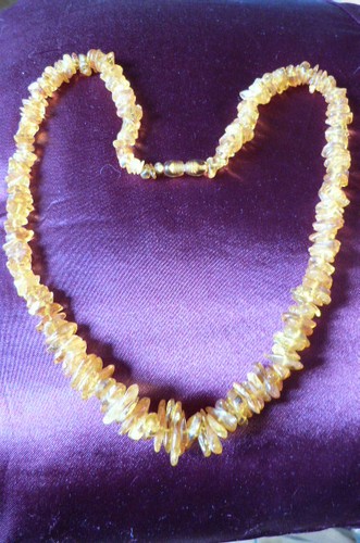Collier ancien ambre - collier,