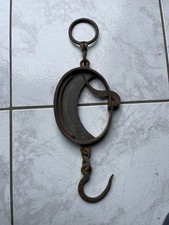 Ancien Peson à cadran demi-lune, Fer forgé, laiton P Dumaine