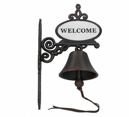 Cloche bienvenue panneau - de,