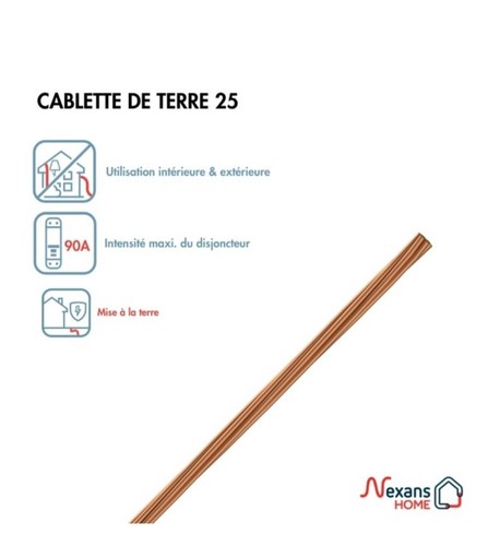 Cablette terre cuivre - cablette,
