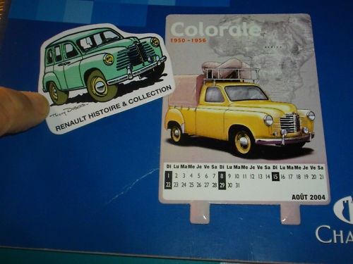 Autocollant calendrier renault - autocollant,