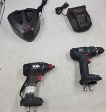 Lot Of 4 Various Bosch Power Tools, GSR 18 V-li - Utilisé,Travail,Rayures