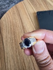 Bague saphirs or 18 carats 