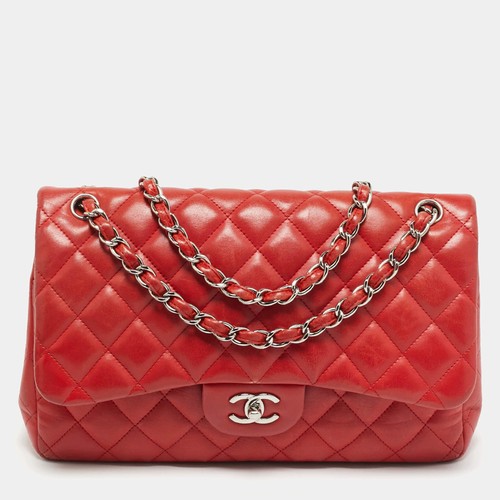 Sac cuir matelassé rouge - matelassé,