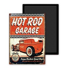 Hot rod garage Vintage-Magnet