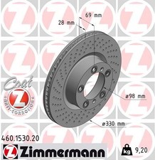 ZIMMERMANN 460.1530.20 Disque de frein pour PORSCHE