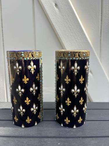 Paire vase rouleau faïence - paire,