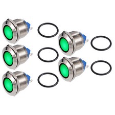 5Pcs Voyant LED 19mm 12V Lampe