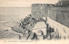 Saint-Malo - L'Éventail Tissu Soie Éventail à Main Effets Lumineux Mer Haute