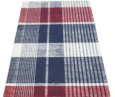 Tapis 100% Laine Rouge Bleu