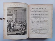 De Gébelin Monde primitif Dictionnaire étymologique de la langue françoise 1778