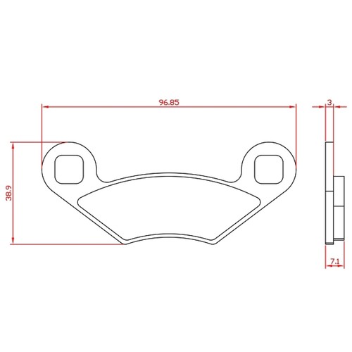 Plaquette frein quad brenta - de,