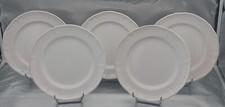 5 ASSIETTES PLATES FAIENCE BLANC CREME NIDERVILLER et MONTMORENCY D24  st 18ème