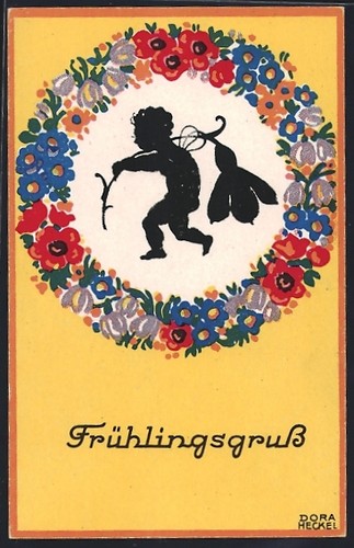 Carte postale artiste - carte, dora